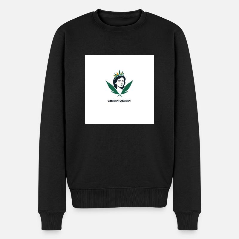 Grün - Männer Premium Bio Pullover - Schwarz