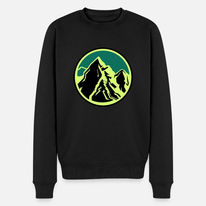 Montagnes Montagnes - Pull Premium bio Homme - noir