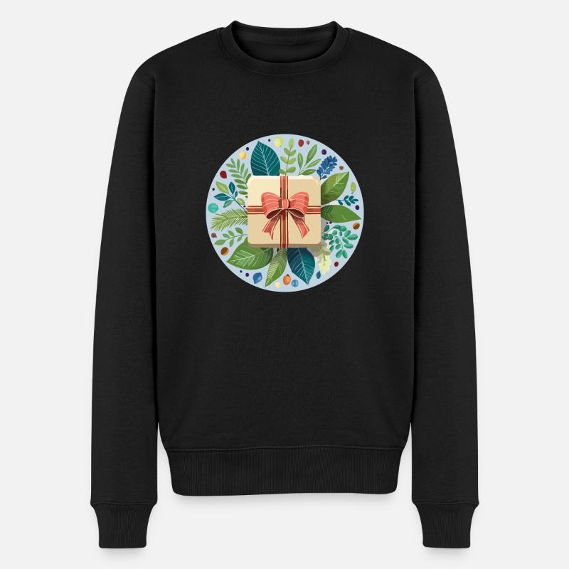 Weihnachtsgeschenk - Männer Premium Bio Pullover - Schwarz