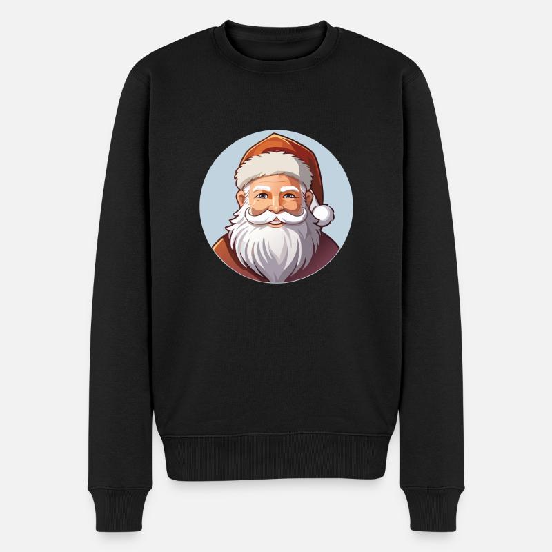 Weihnachtsmann - Männer Premium Bio Pullover - Schwarz