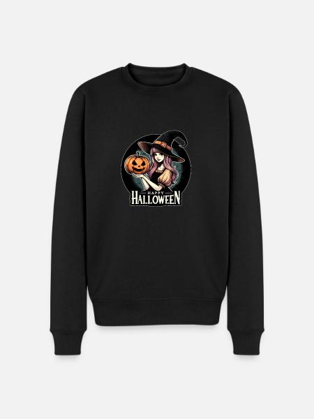 Happy Halloween Witch - Men's Premium Organic Jumper - black