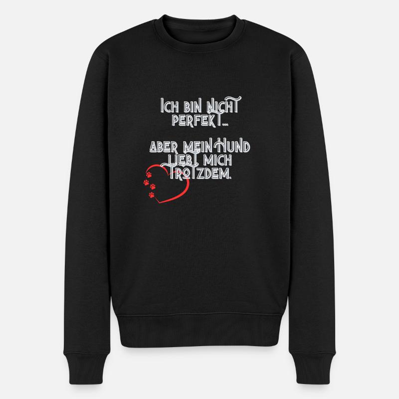 Nicht perfekt 2 - Männer Premium Bio Pullover - Schwarz