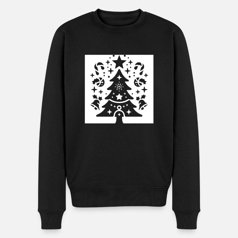 Christmas - Männer Premium Bio Pullover - Schwarz