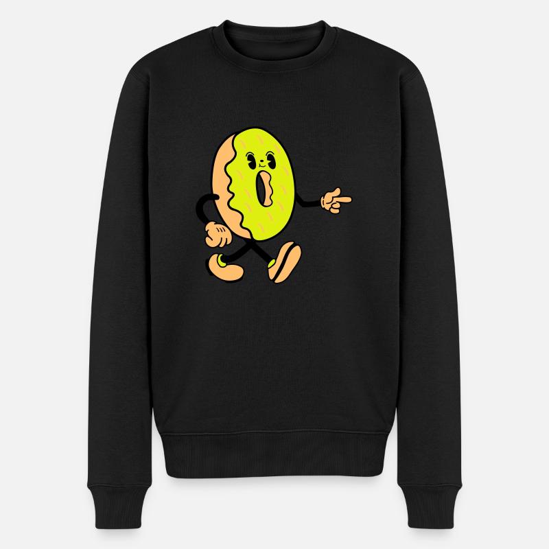 Donut Bande Dessinée Drôle - Pull Premium bio Homme - noir