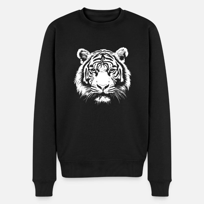 Visage de tigre - Pull Premium bio Homme - noir