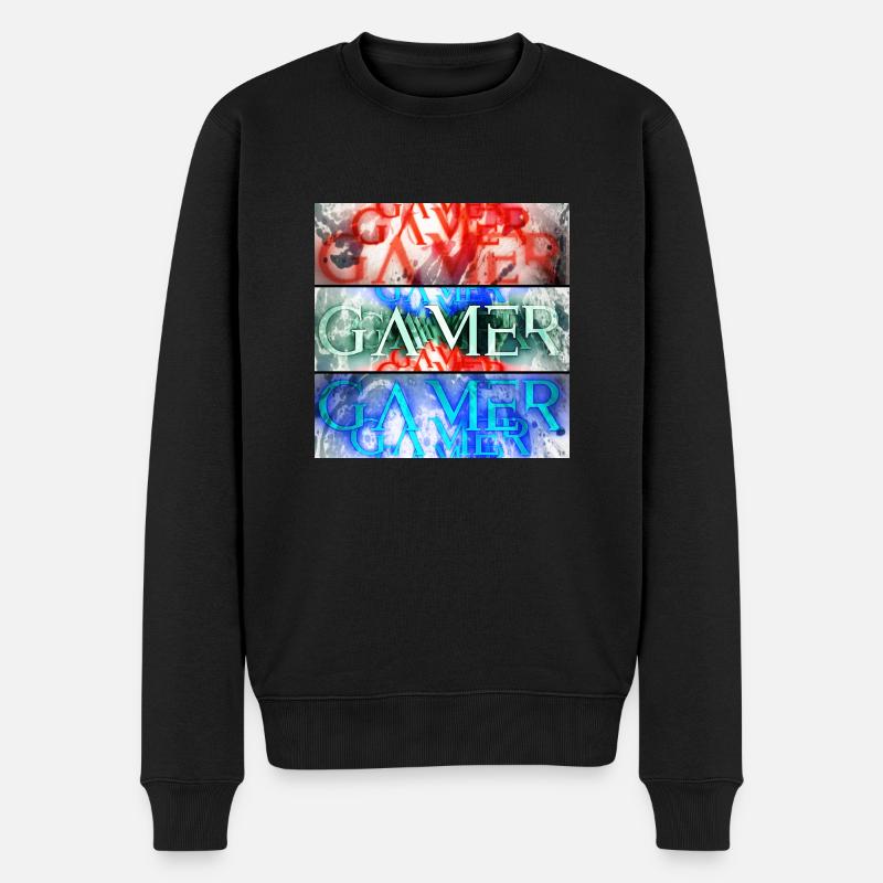 Gamer - Männer Premium Bio Pullover - Schwarz