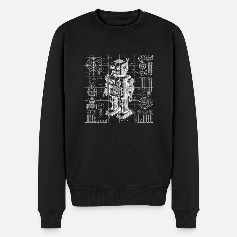 Robot - Pull Premium bio Homme - noir