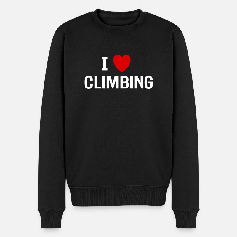 I love Climbing - Pull Premium bio Homme - noir