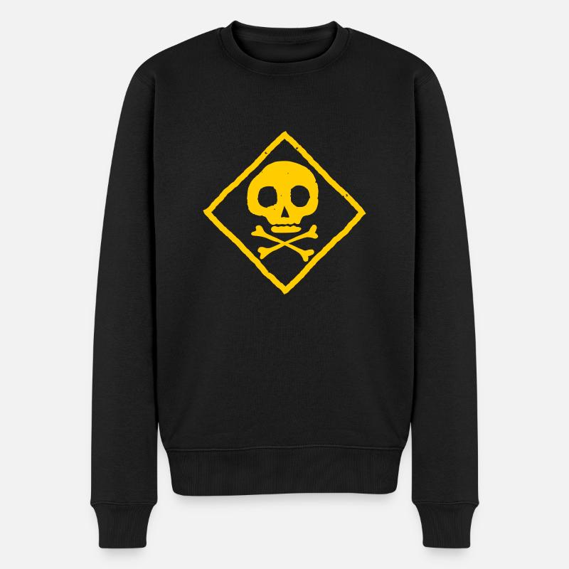 Schädel und Knochen - Männer Premium Bio Pullover - Schwarz
