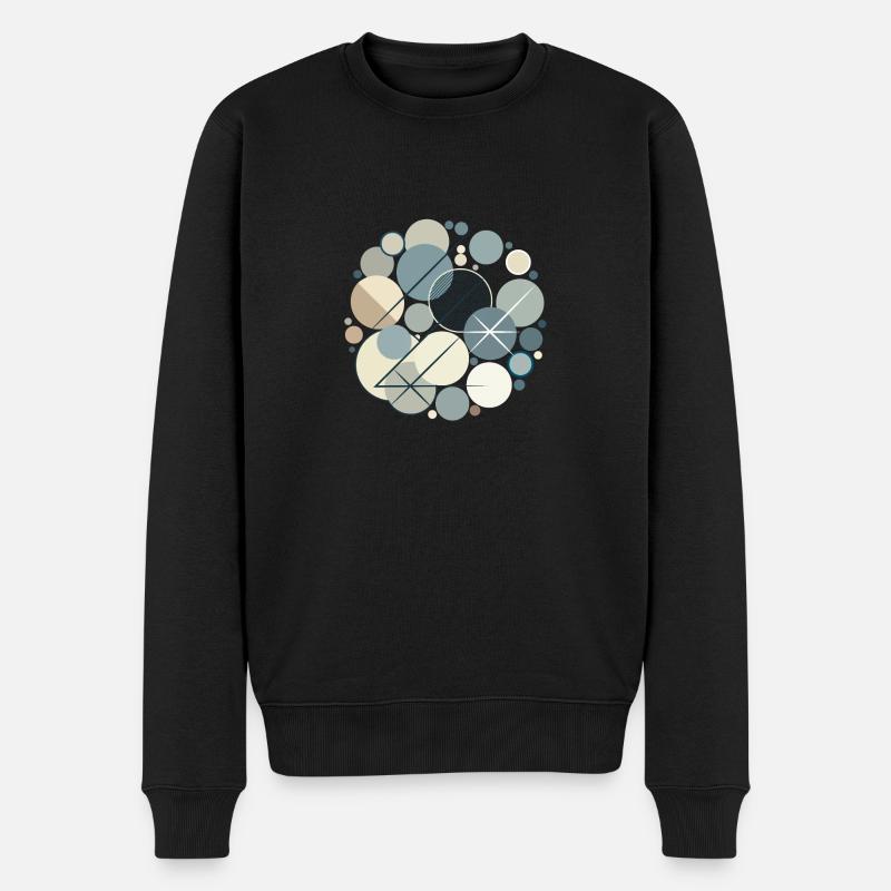 Design "Serene Shapes" - Männer Premium Bio Pullover - Schwarz