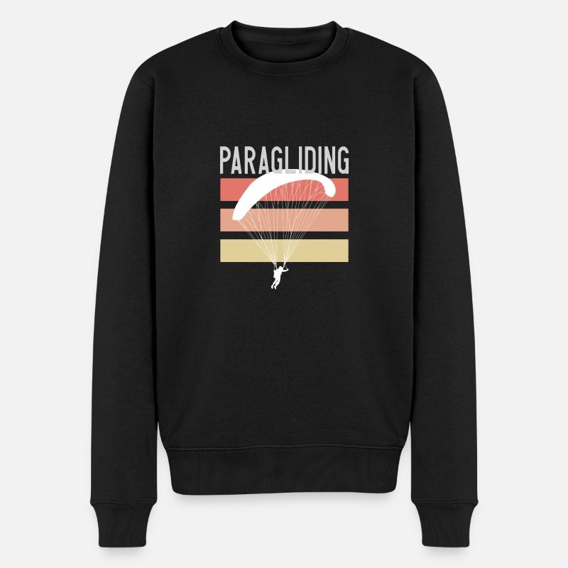 Paragliding & Gleitschirmfliegen - Männer Premium Bio Pullover - Schwarz