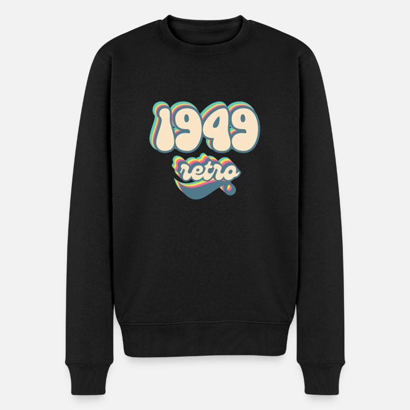 1949 Retro Geschenkidee - Männer Premium Bio Pullover - Schwarz