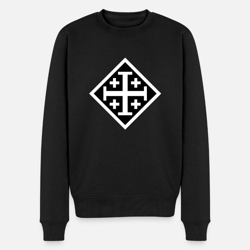 Croix de Jérusalem - Pull Premium bio Homme - noir