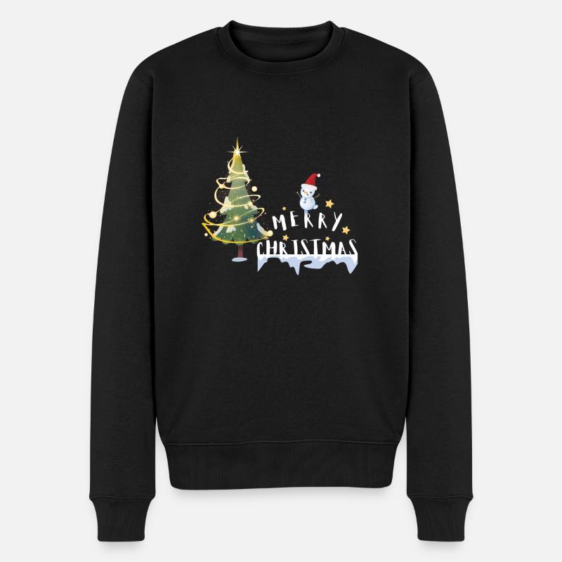 Christmas Tree - Männer Premium Bio Pullover - Schwarz