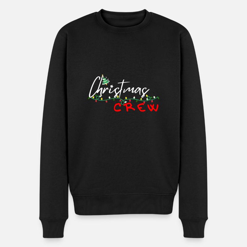 Christmas Crew - Männer Premium Bio Pullover - Schwarz