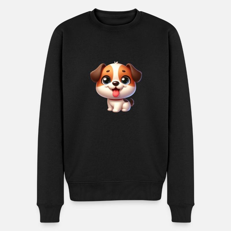 Dog / Hund - Männer Premium Bio Pullover - Schwarz