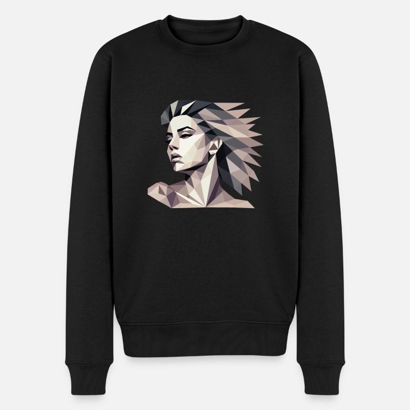 Design "Triangular reflect" - Männer Premium Bio Pullover - Schwarz