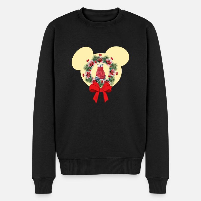 Christmas Bear - Männer Premium Bio Pullover - Schwarz