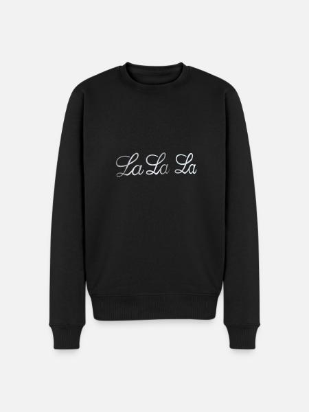 LA LA LA - Men's Premium Organic Jumper - black