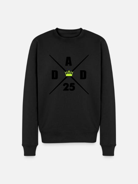 dad 25 - Men's Premium Organic Jumper - black