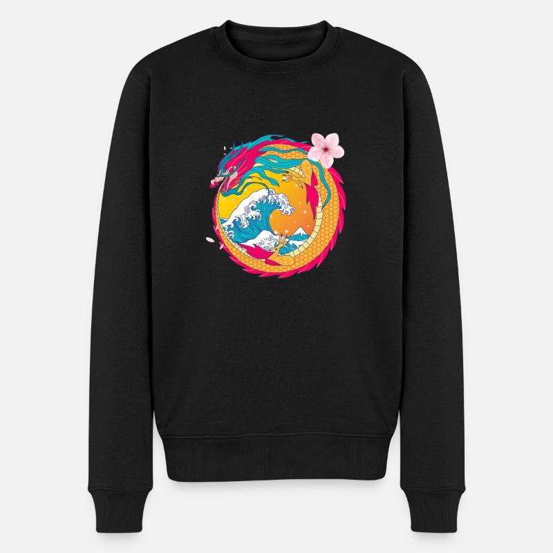 La danse du dragon - Pull Premium bio Homme - noir