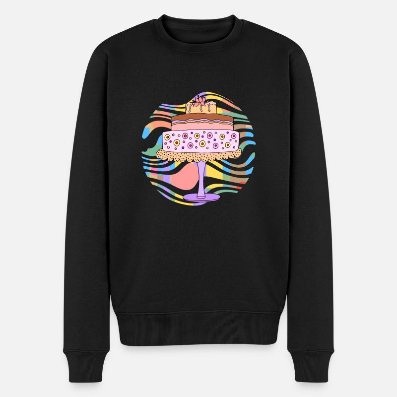 Kuchen - Männer Premium Bio Pullover - Schwarz