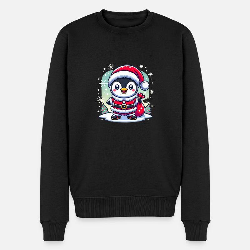 Noël Pingouin Pingouin Noël - Pull Premium bio Homme - noir