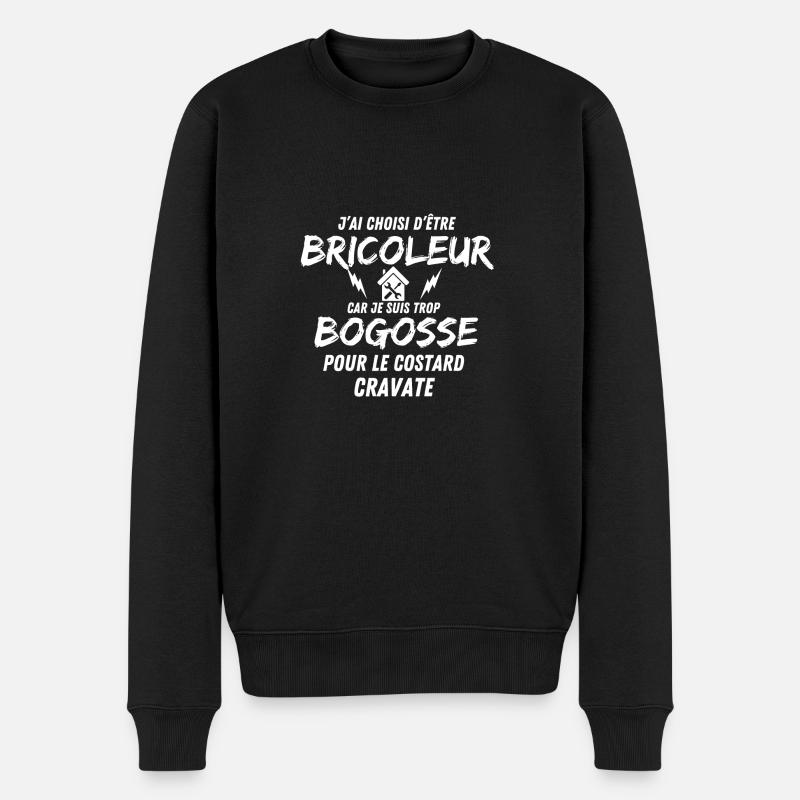 BOGOTER - Männer Premium Bio Pullover - Schwarz