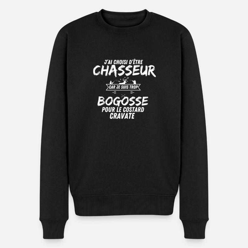BOGOSSE CHASSEUR - Pull Premium bio Homme - noir