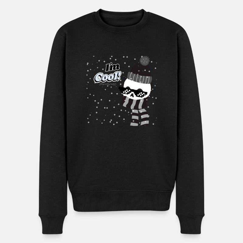 I´m Cool! (literally, help) - Men's Premium Organic Jumper - black