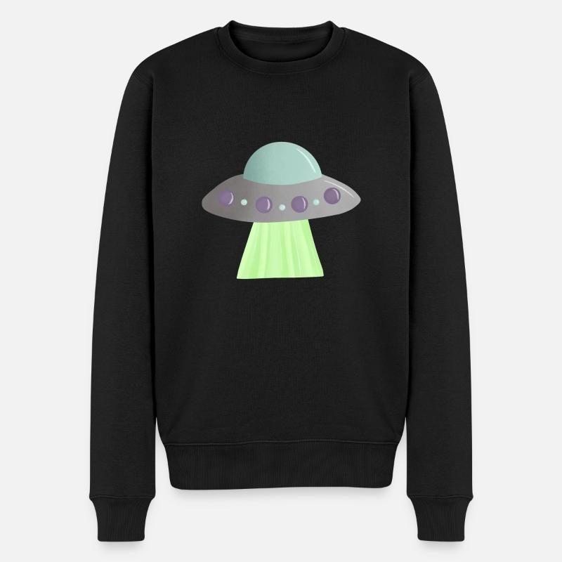 UFO - Männer Premium Bio Pullover - Schwarz