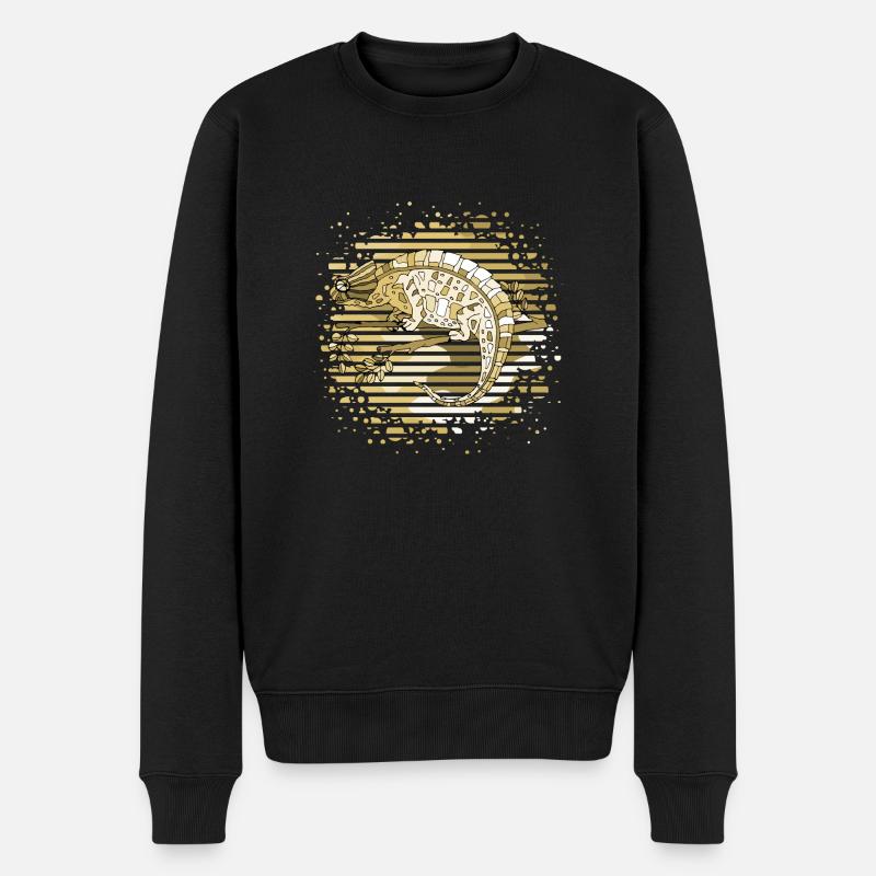 Chamäleon - Männer Premium Bio Pullover - Schwarz