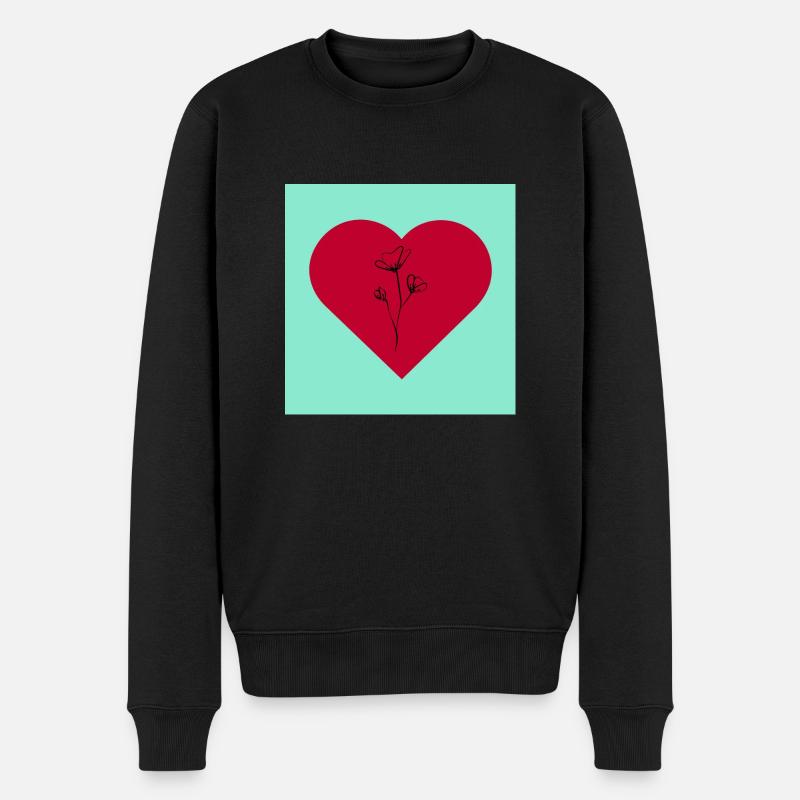 Coeur de fleur - Pull Premium bio Homme - noir
