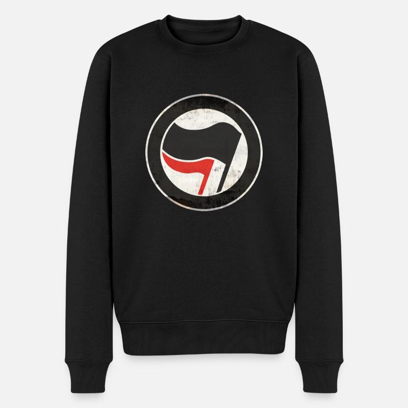 ANTIFA - Pull Premium bio Homme - noir