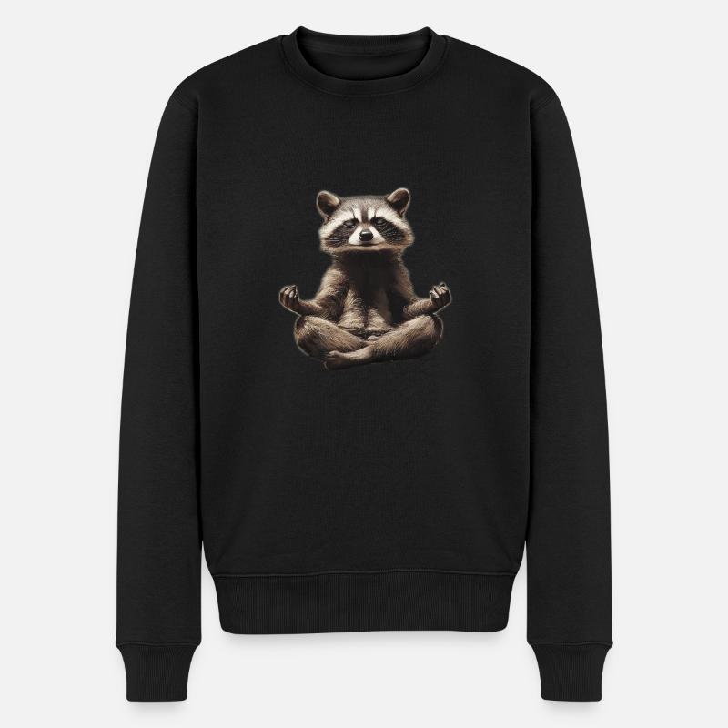 Meditation - Männer Premium Bio Pullover - Schwarz