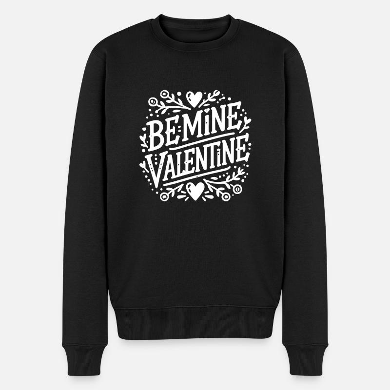Be Mine Valentine - Pull Premium bio Homme - noir