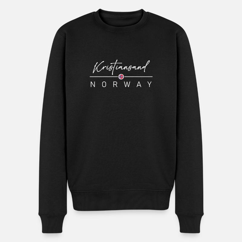 Norwegen - Kristiansand - Norge - Norway - Männer Premium Bio Pullover - Schwarz
