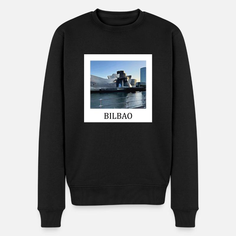 Bilbao - Männer Premium Bio Pullover - Schwarz