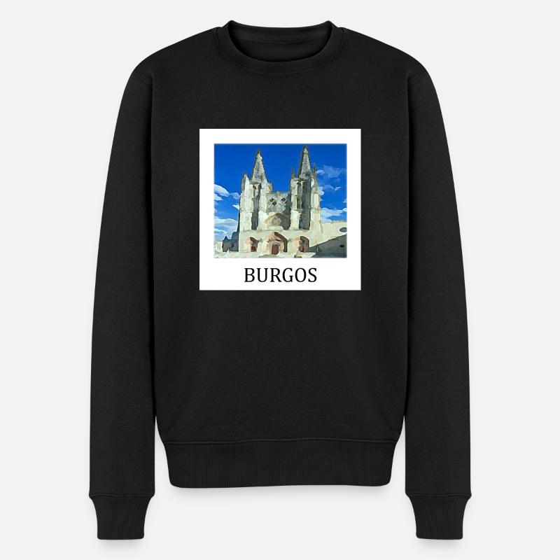 Burgos - Männer Premium Bio Pullover - Schwarz
