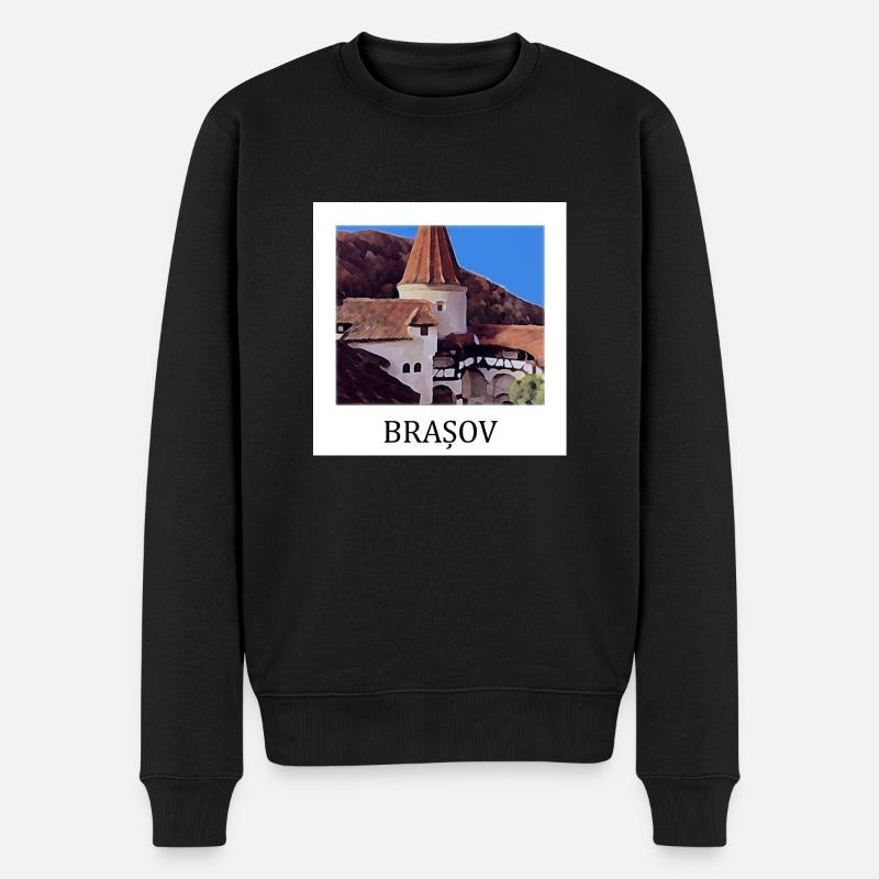 Brasov - Männer Premium Bio Pullover - Schwarz