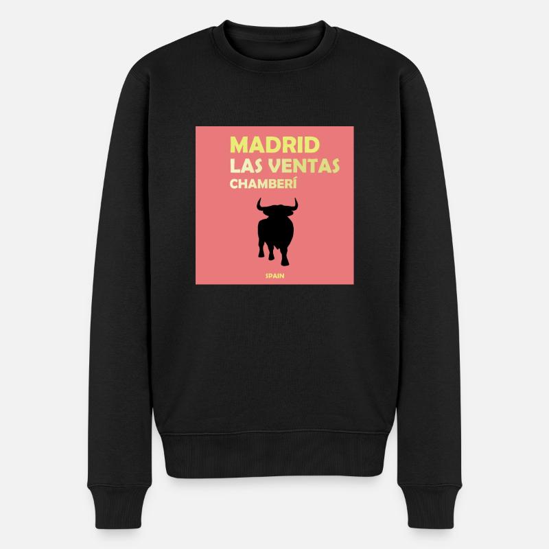 Madrid, Espagne - Pull Premium bio Homme - noir