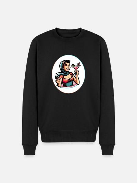 Sixties Woman - Men's Premium Organic Jumper - black