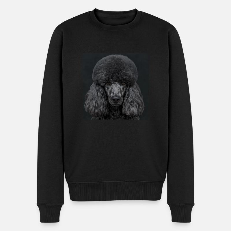 Animaux noirs - Caniche noir - Pull Premium bio Homme - noir