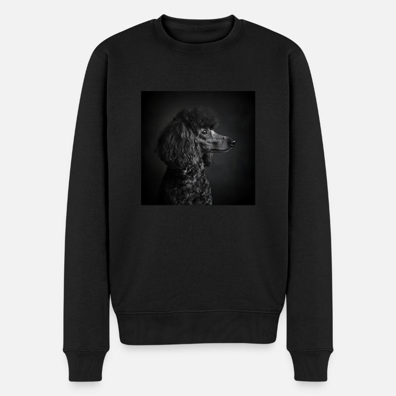 Black Animals - Black Poodle - Männer Premium Bio Pullover - Schwarz