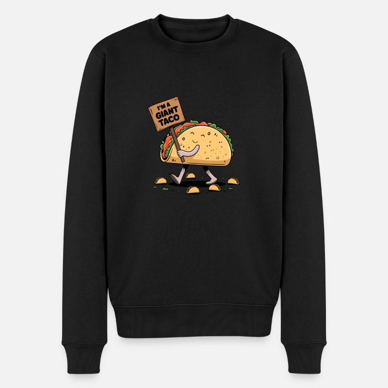 Je suis un taco géant - Pull Premium bio Homme - noir