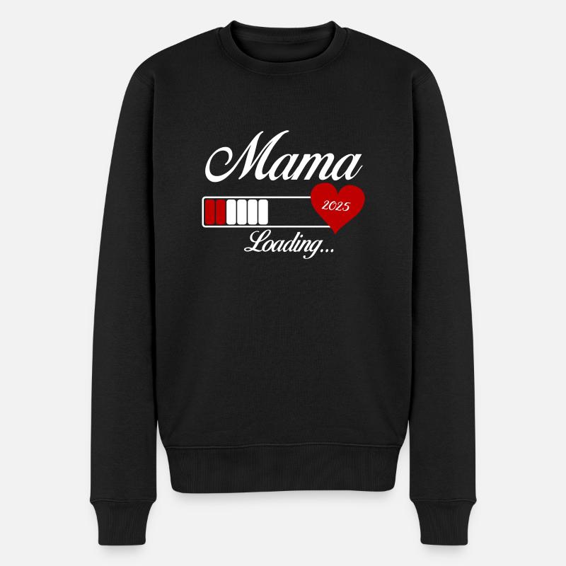 mama loading 2025 - Männer Premium Bio Pullover - Schwarz