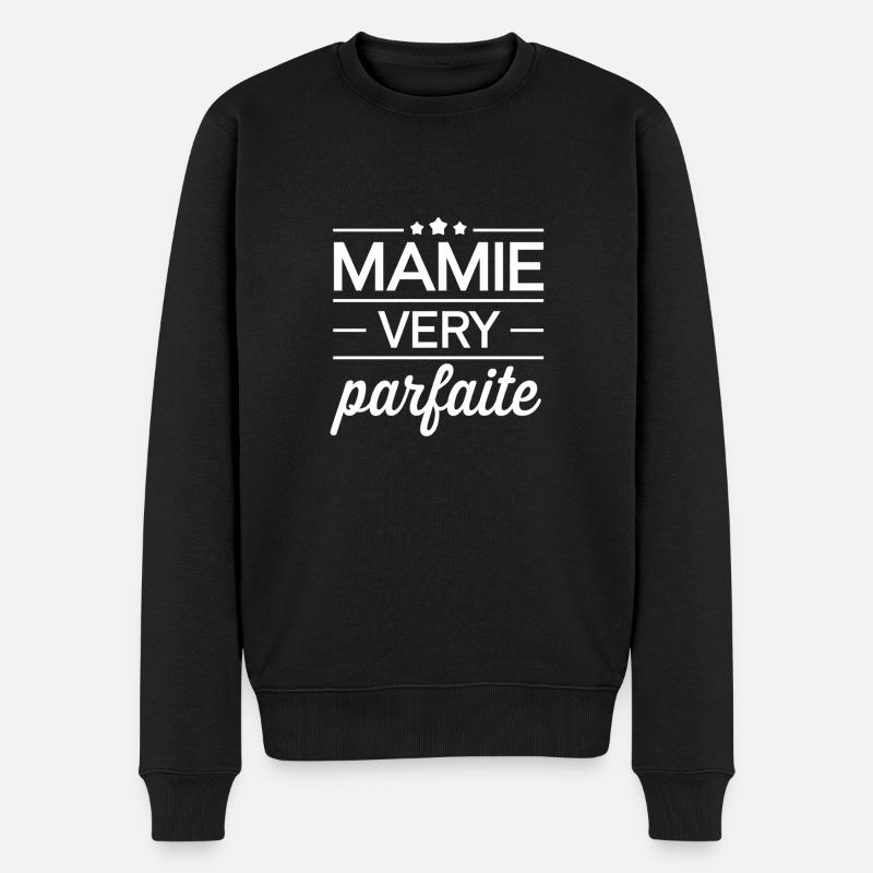 Sehr perfekte Oma - Männer Premium Bio Pullover - Schwarz