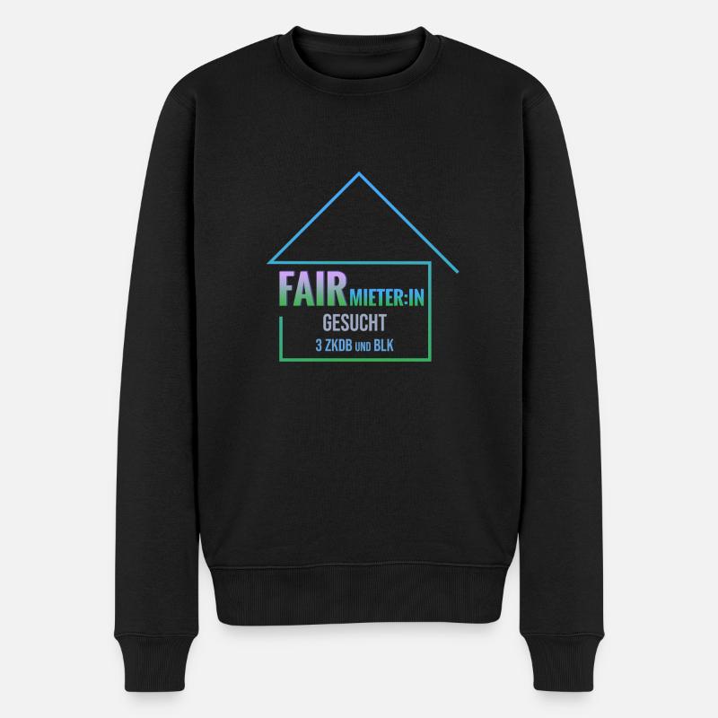 Locataire équitable recherché - Pull Premium bio Homme - noir