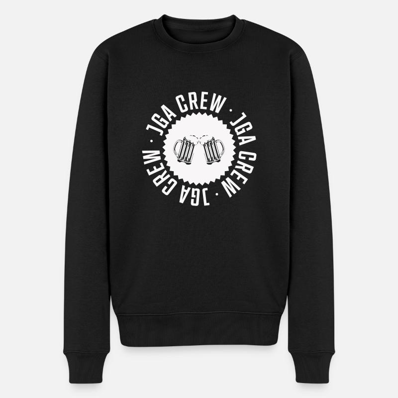jga crew bier - Männer Premium Bio Pullover - Schwarz