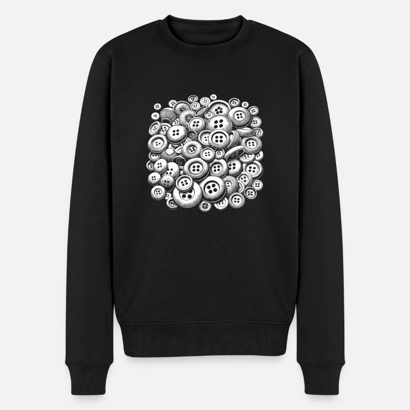 Boutons - Pull Premium bio Homme - noir